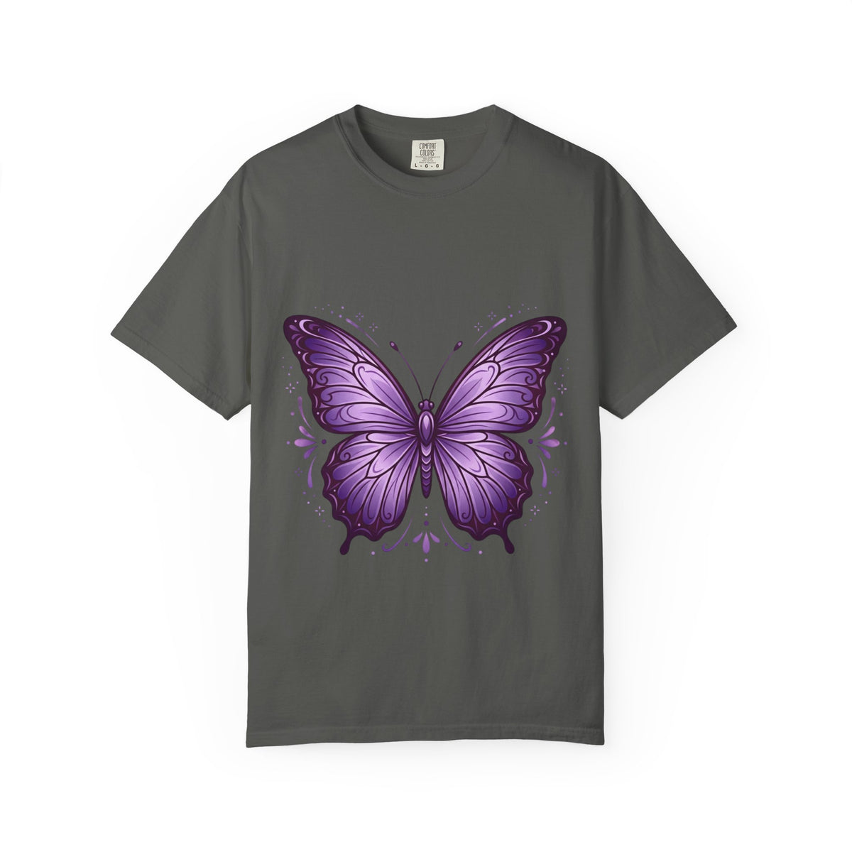 Purple Butterfly T-Shirt — Elegant Monarch Graphic Tee