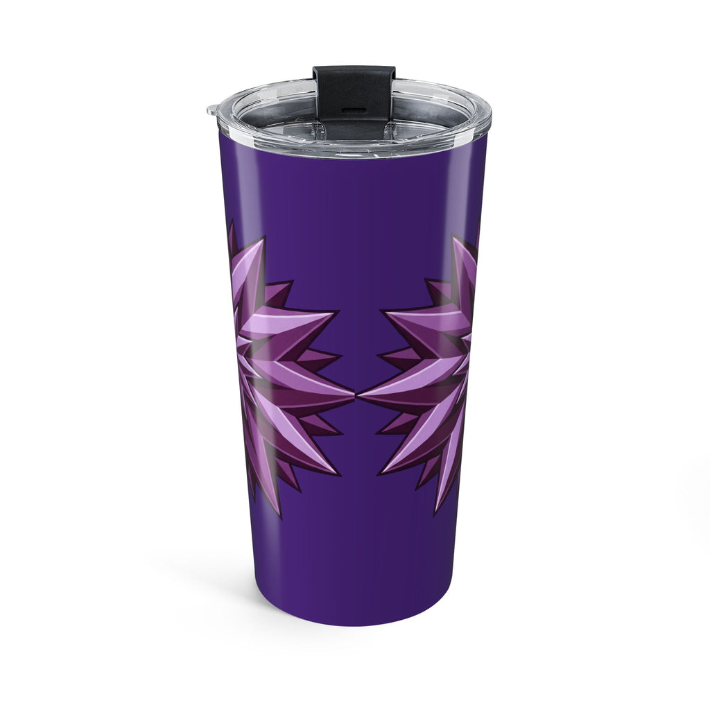 20oz Purple Starburst Tumbler — Insulated Floral Geometric Travel Cup- Dark Purple