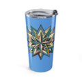 20oz Starburst Tumbler — Geometric Navajo-Inspired Travel Mug- Light Blue
