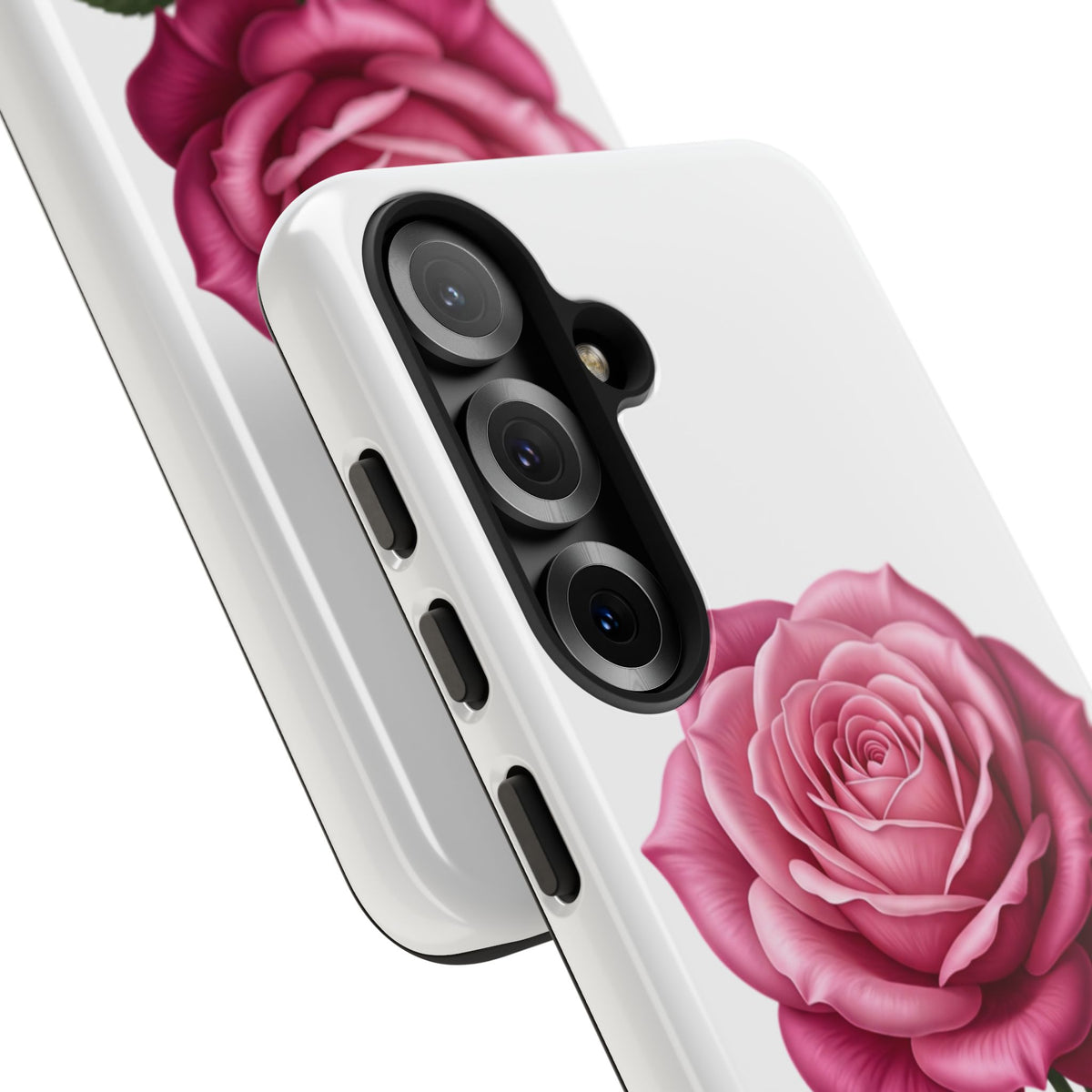Pink Rose Tough Phone Case — Floral Protective iPhone Cover