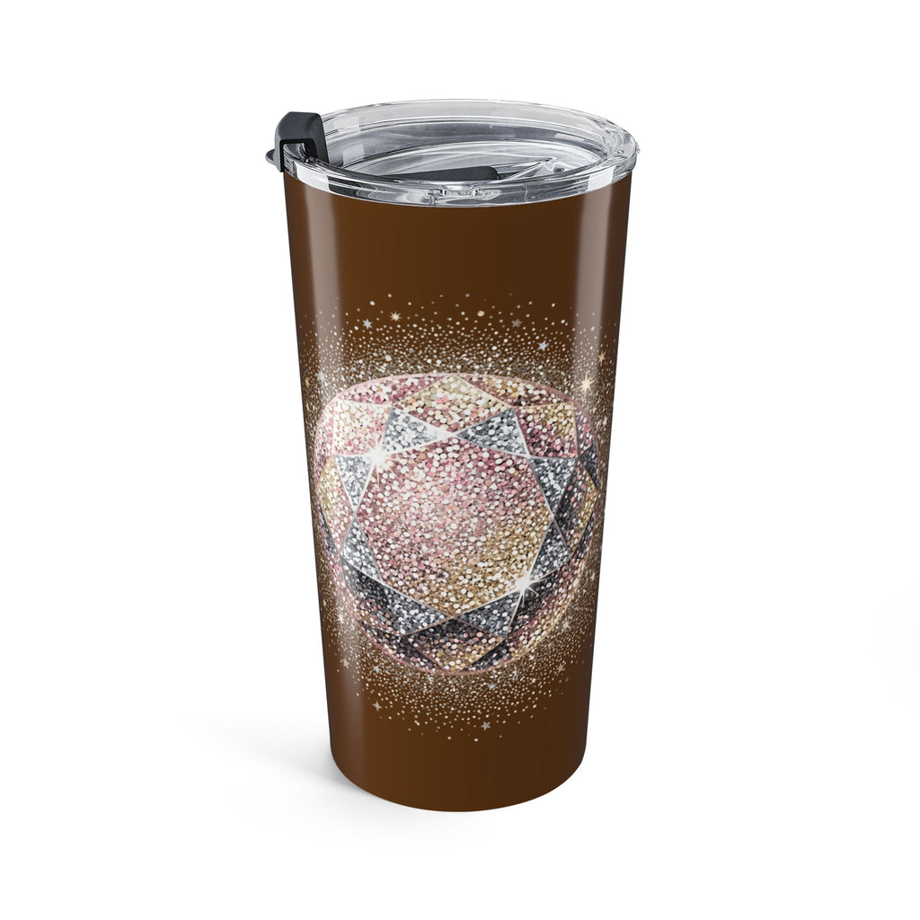 Glittery Dark Brown Tumbler 20oz