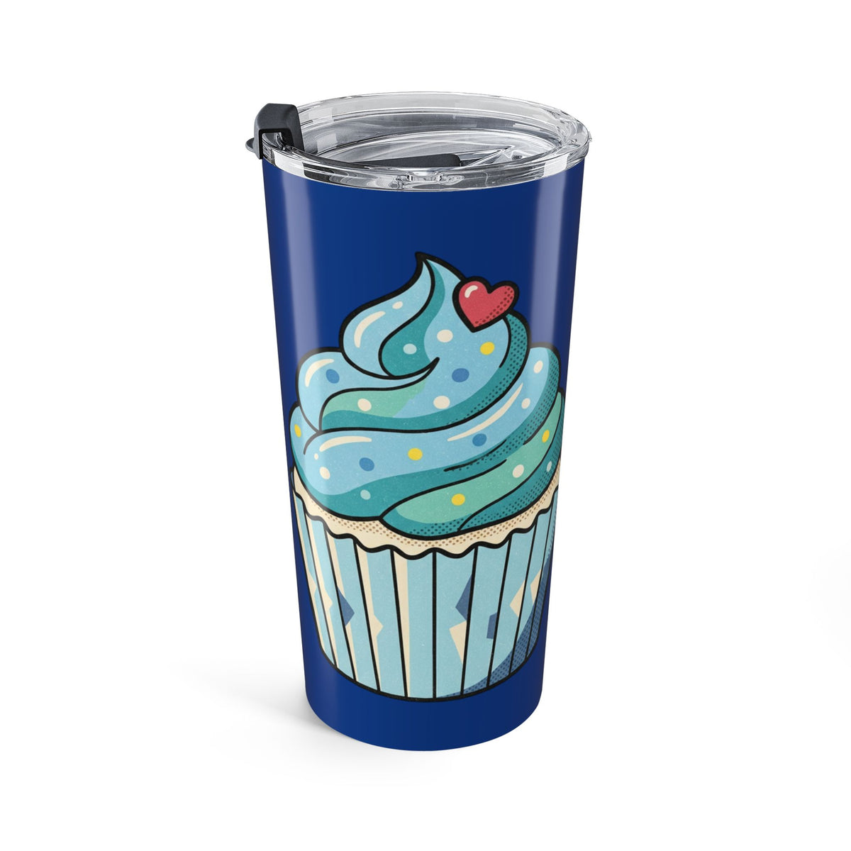 Blue Cupcake Frosting Tumbler Navy  20oz