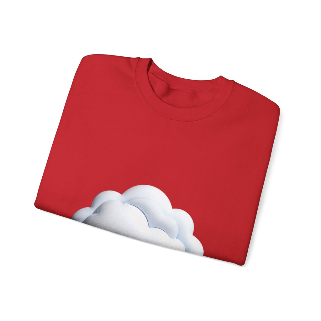 Cloud Graphic Sweatshirt — Soft White Cozy Crewneck