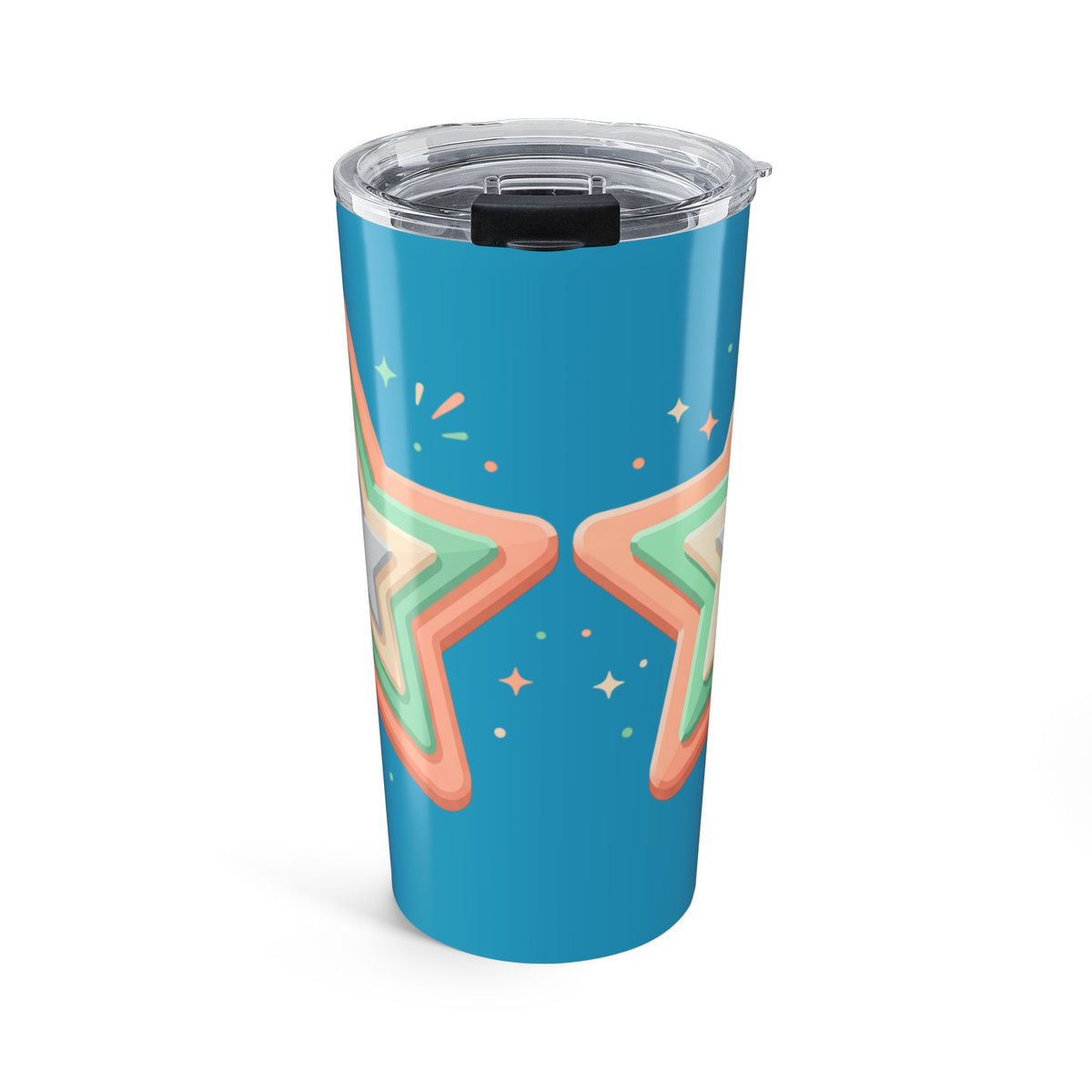 Star Design Tumbler 20oz Turquoise