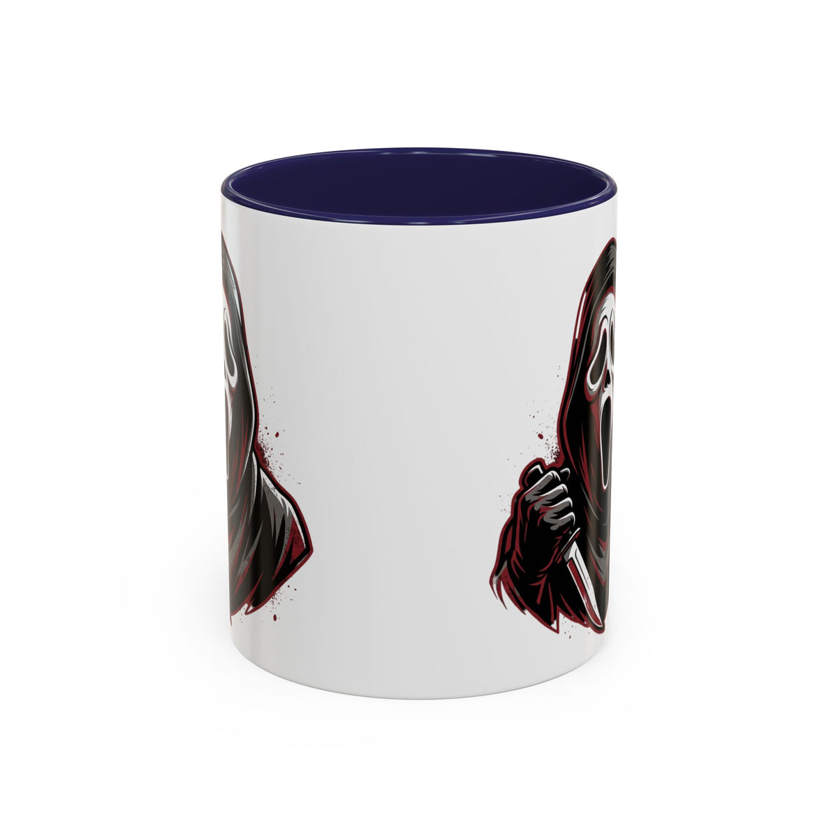 Scream Mask Accent Coffee Mug — Horror Killer Design (11/15oz)