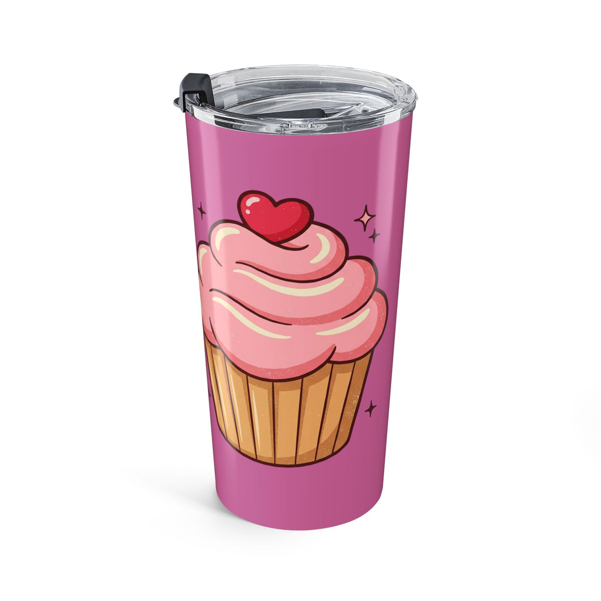 Pink Cupcake Tumbler 20oz- Light Pink