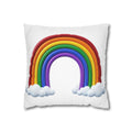 Rainbow Spun Polyester Square Pillowcase