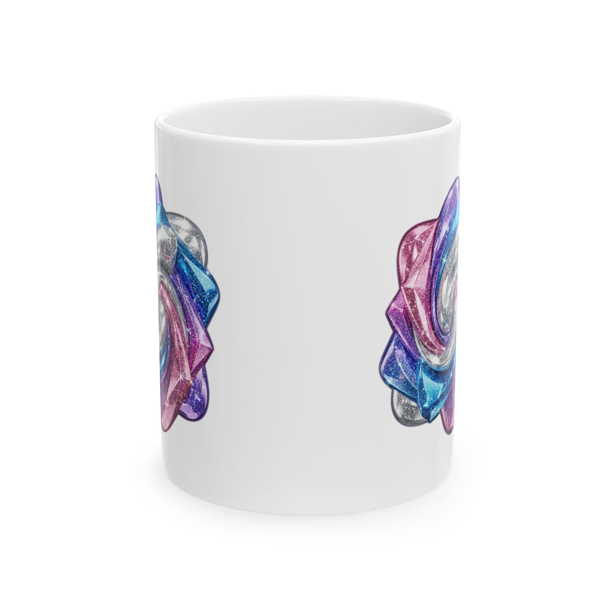 3D Glitter Design Ceramic Mug, (11oz, 15oz)