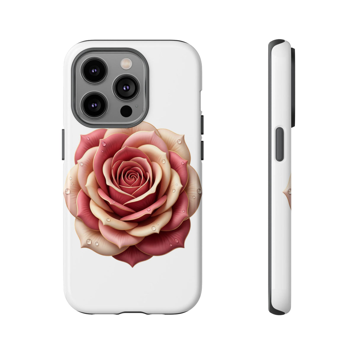 Rose Waterdrop Tough Phone Case — Protective Floral iPhone Cover