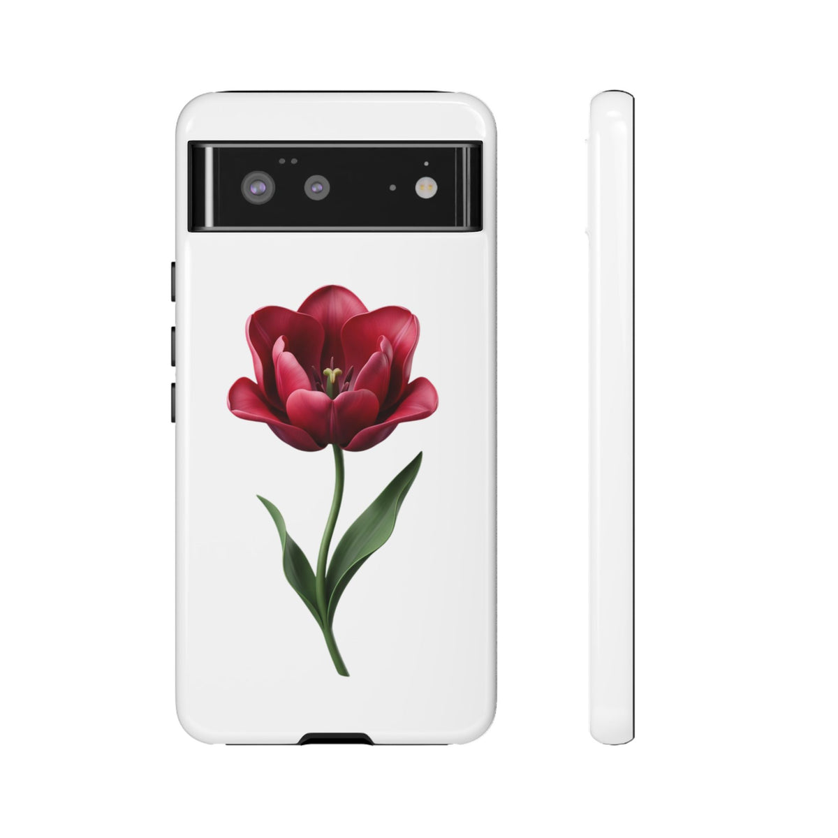 Tulip Floral Tough Phone Case – Protective Blossom iPhone Cover