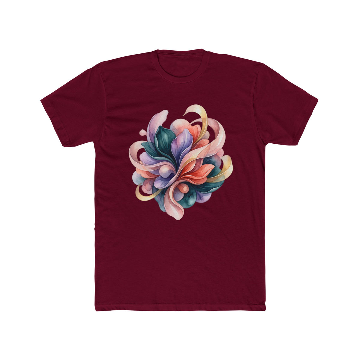 Abstract Floral Swirl T-Shirt — Colorful Psychedelic Art Tee