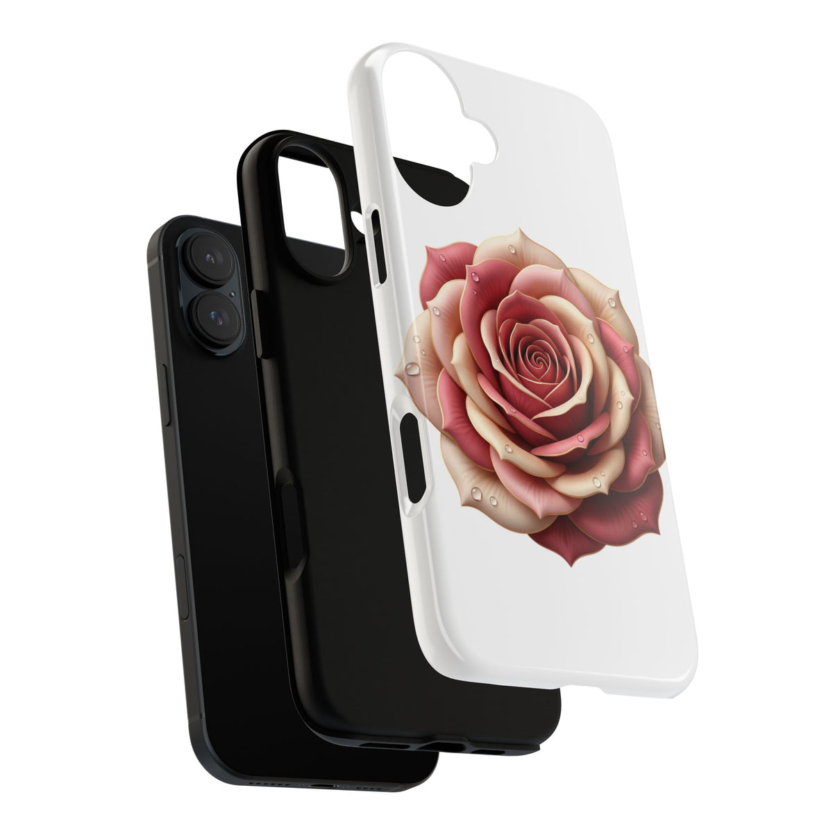Rose Waterdrop Tough Phone Case — Protective Floral iPhone Cover