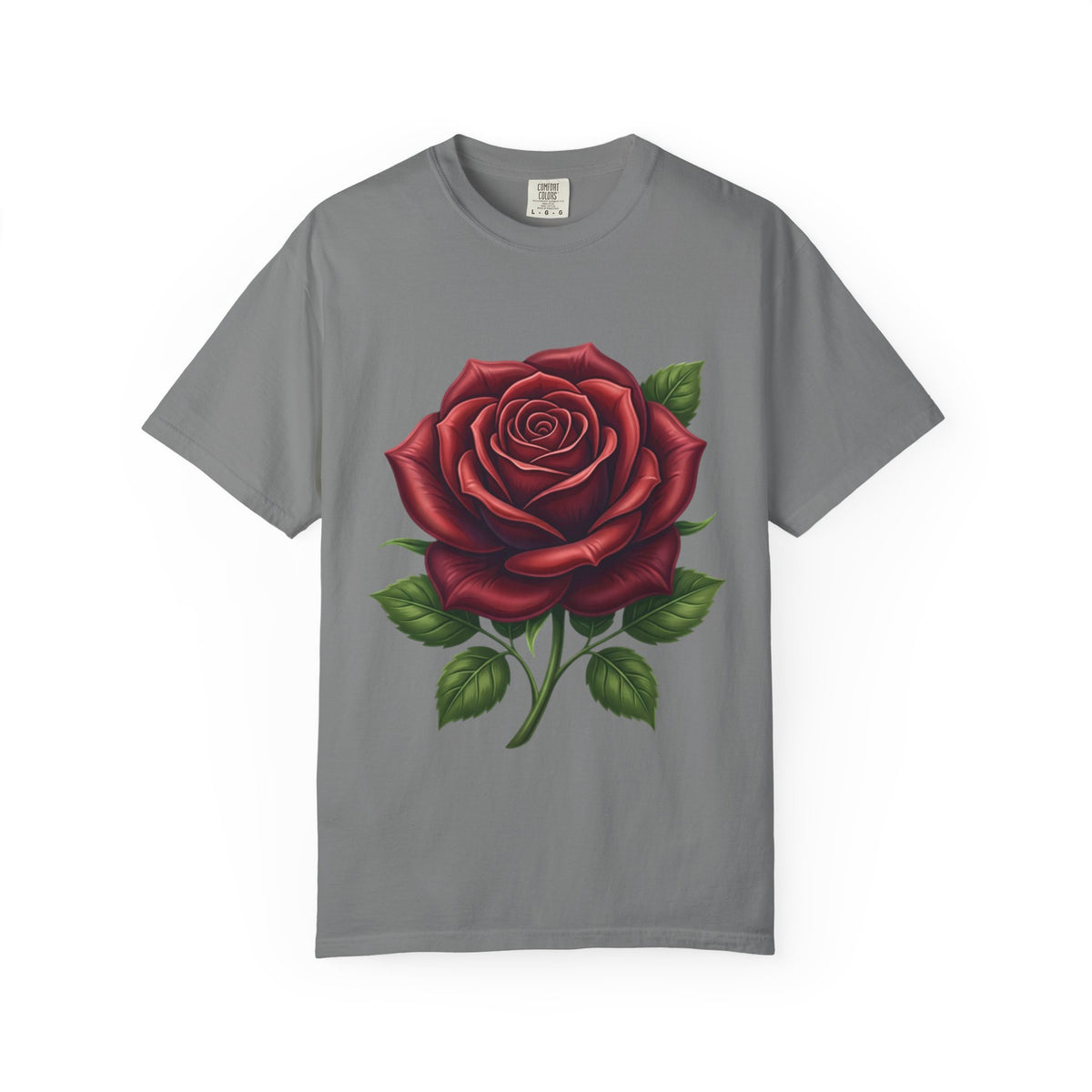 Rose Graphic T‑Shirt — Large Red Rose Floral Tee