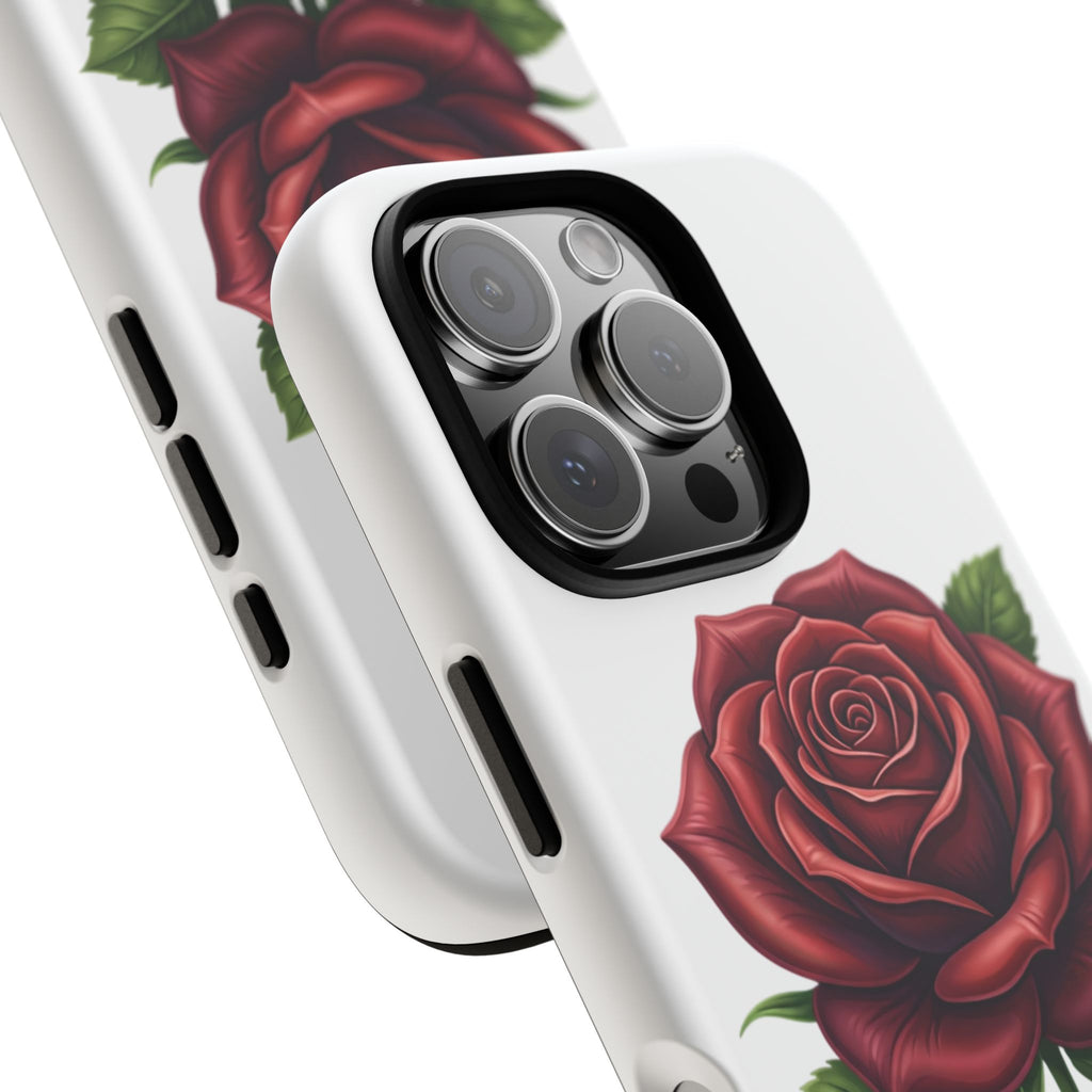 Rose Phone Case — Vintage Red Rose Floral Protective Cover