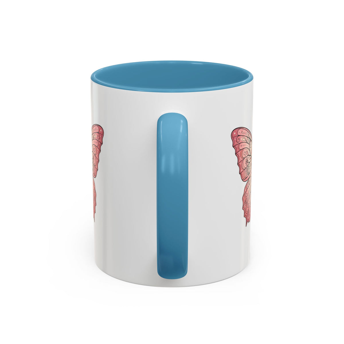 Pink Watercolor Butterfly Accent Coffee Mug — Floral Boho Tea & Coffee Cup (11/15oz)
