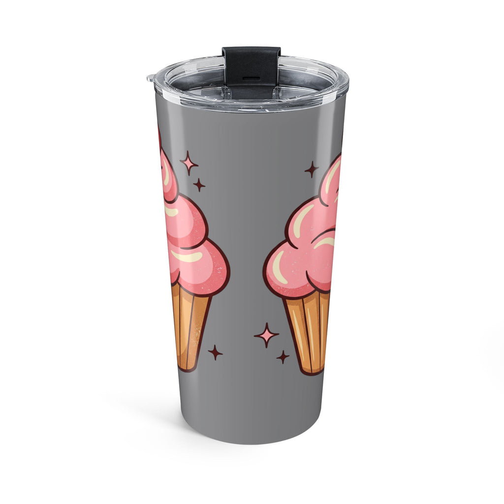 Pink Cupcake Tumbler 20oz- Grey