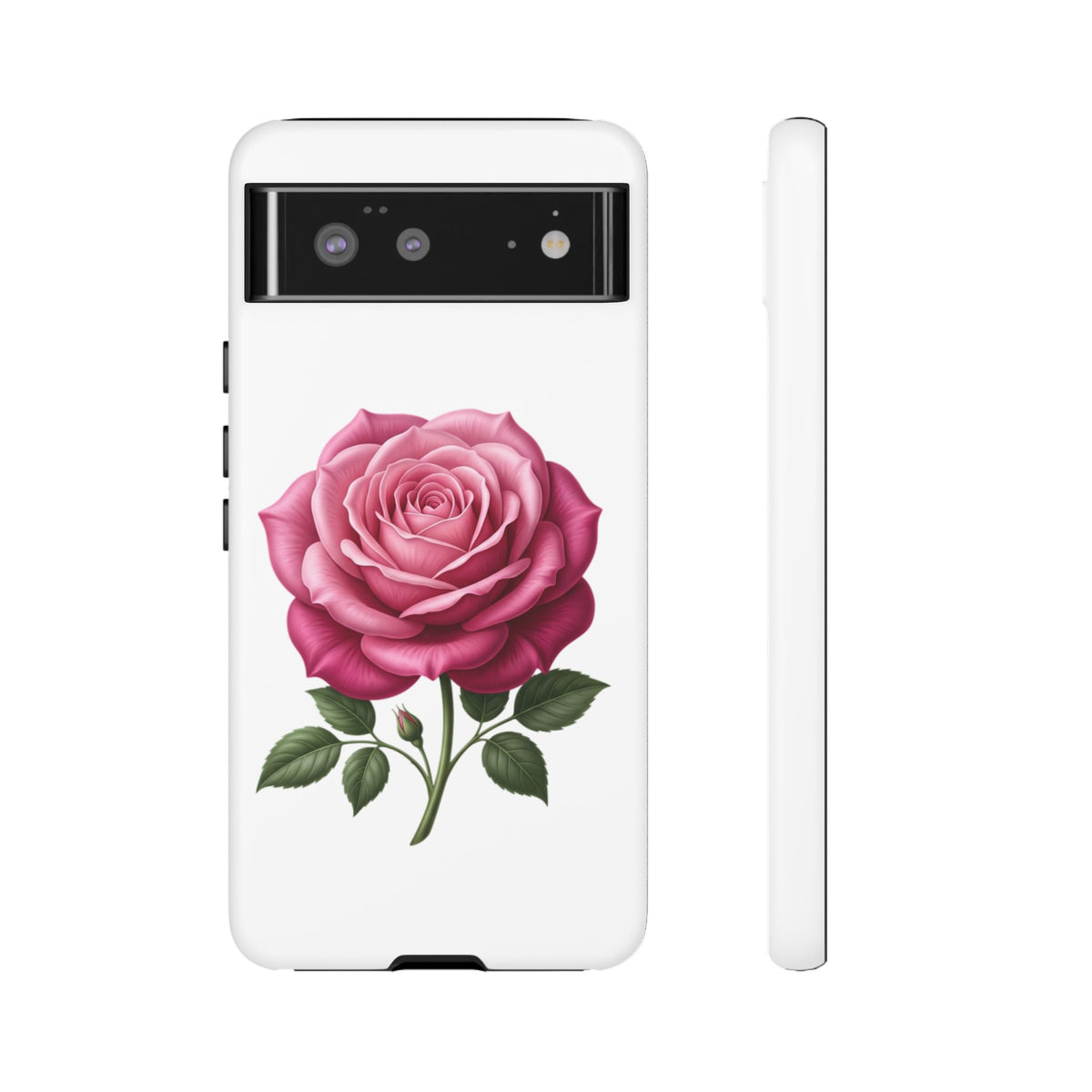 Pink Rose Tough Phone Case — Floral Protective iPhone Cover