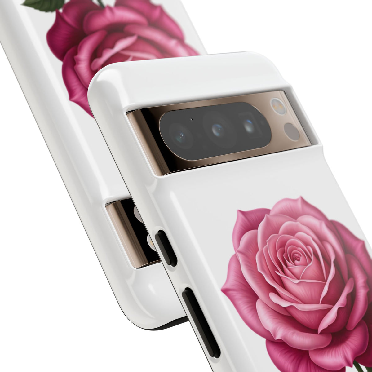 Pink Rose Tough Phone Case — Floral Protective iPhone Cover