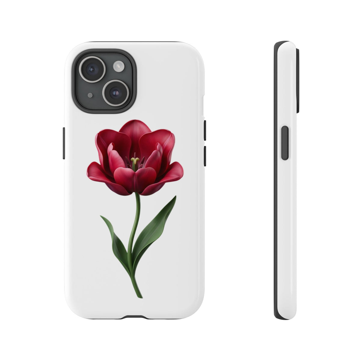Tulip Floral Tough Phone Case – Protective Blossom iPhone Cover