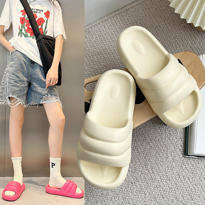 Step On Slippers EVA Rubber Plastic Simple Leisure Home Men And Women Tide Slippers Flat Bottom Slippers Wear Slippers