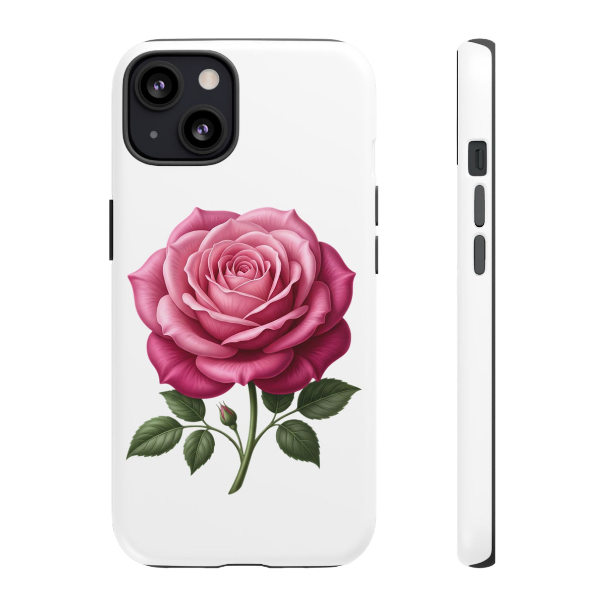 Pink Rose Tough Phone Case — Floral Protective iPhone Cover