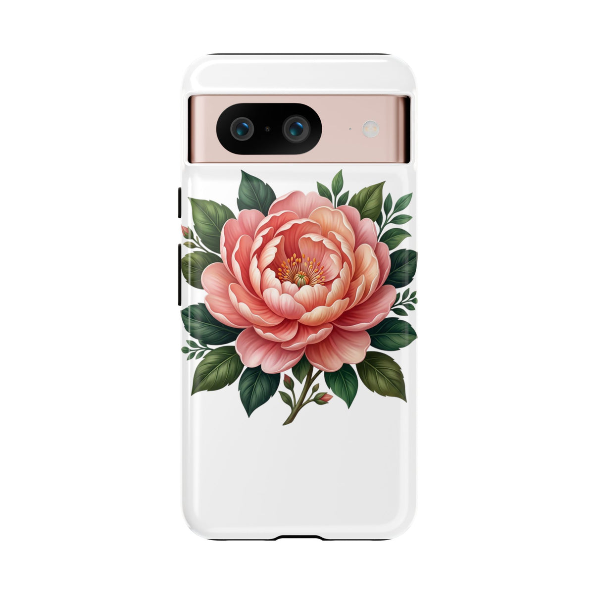 Floral Peony Tough Phone Case — Protective Botanical iPhone Cover