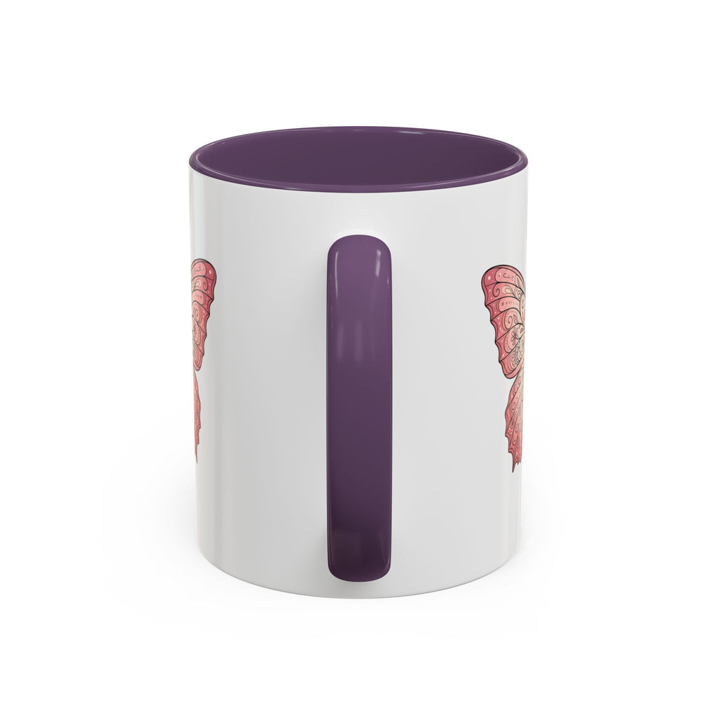 Pink Watercolor Butterfly Accent Coffee Mug — Floral Boho Tea & Coffee Cup (11/15oz)