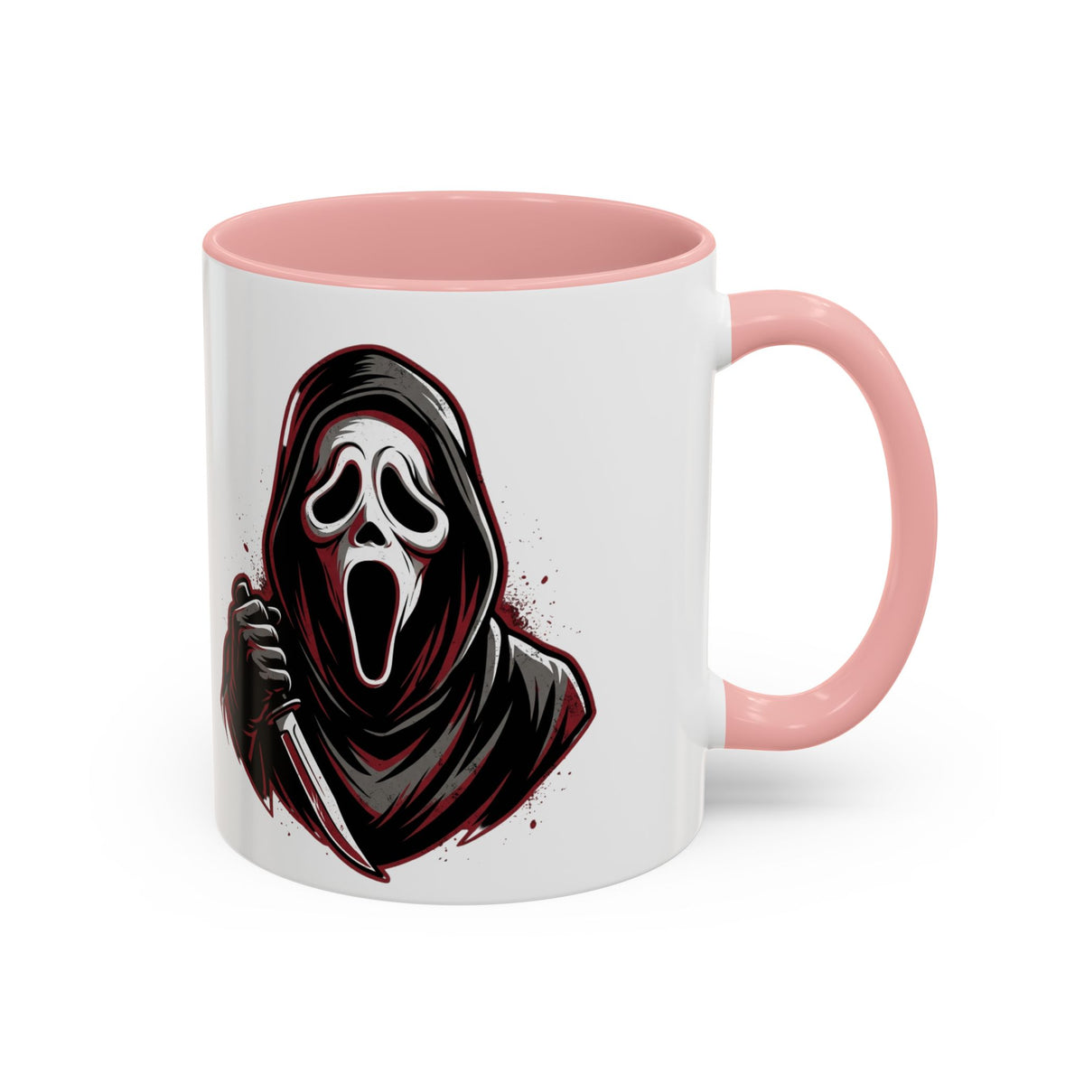 Scream Mask Accent Coffee Mug — Horror Killer Design (11/15oz)