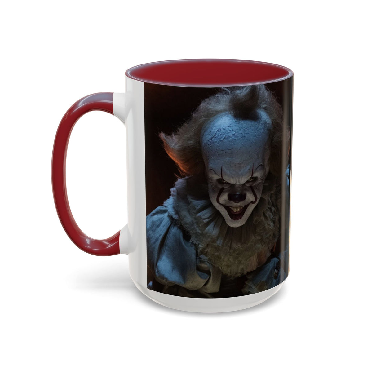Creepy Pennywise Horror Coffee Mug — Scary Clown Accent Mug (11/15oz)