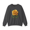 Yellow Rose Crewneck Sweatshirt — Vintage Floral Graphic
