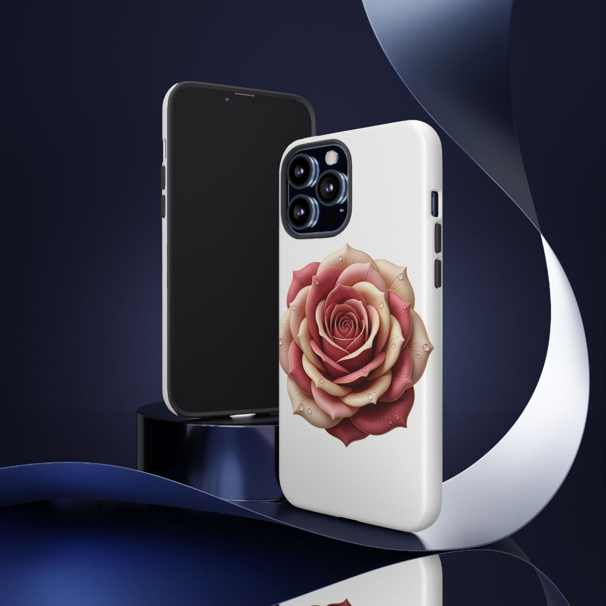 Rose Waterdrop Tough Phone Case — Protective Floral iPhone Cover