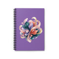 Floral Swirl Spiral Notebook — Purple Artistic Journal for Notes & Sketches