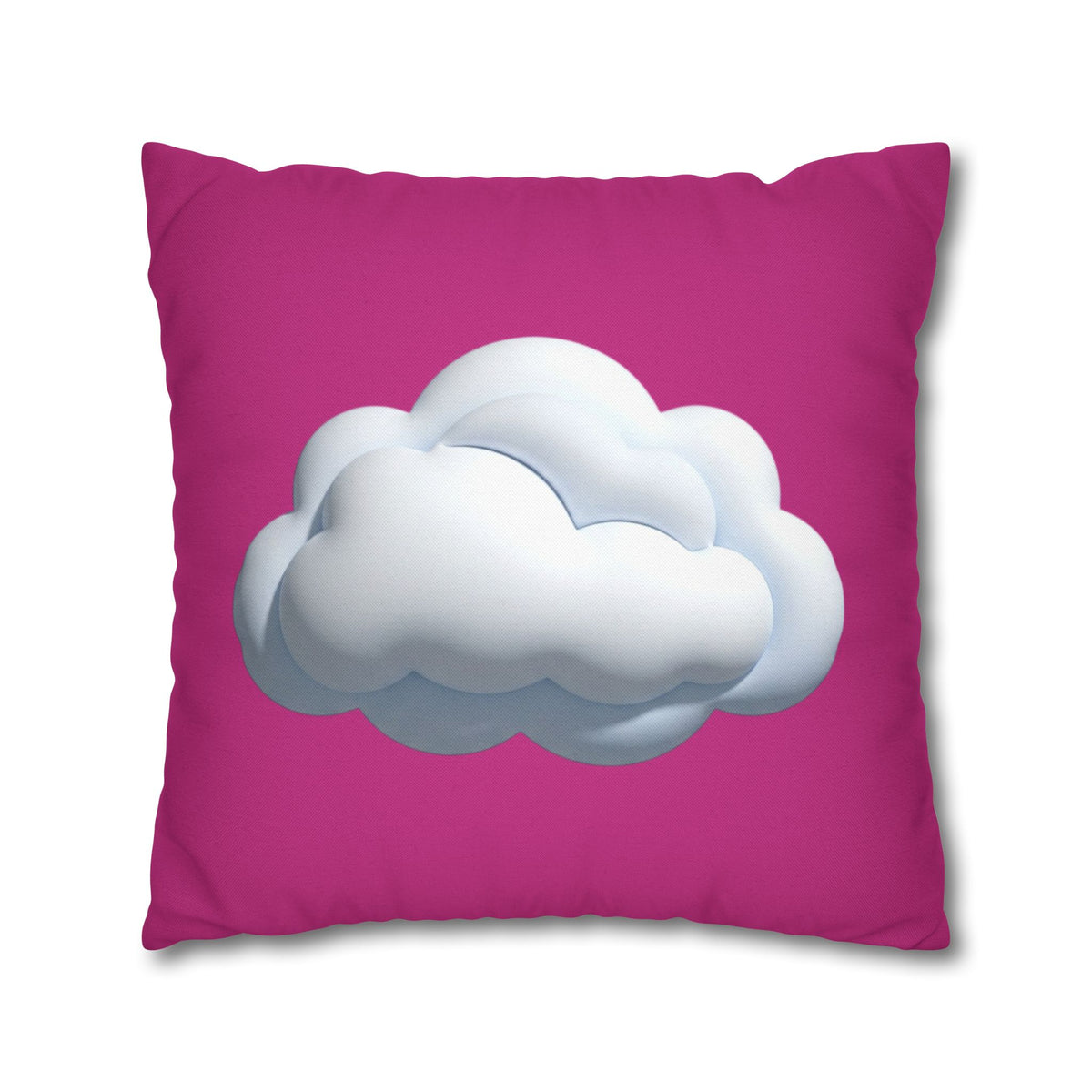Cloud Graphic Pillowcase - Magenta Decorative Square Throw Pillow Cover