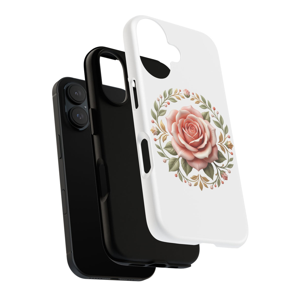 Floral Rose Wreath Tough Phone Case
