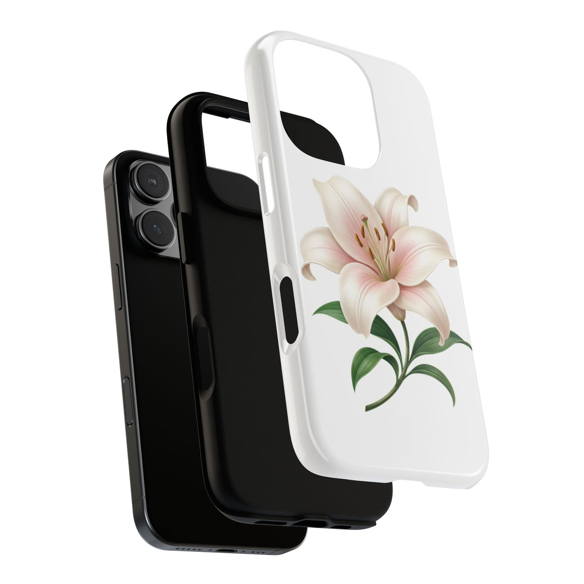 Floral Lily Phone Case — Pink Lily Tough Protective Cover