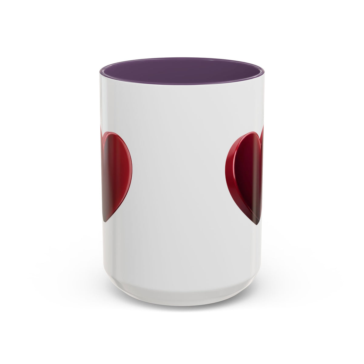 Heart Accent Coffee Mug – Red 3D Heart Design, Valentine’s Day Gift