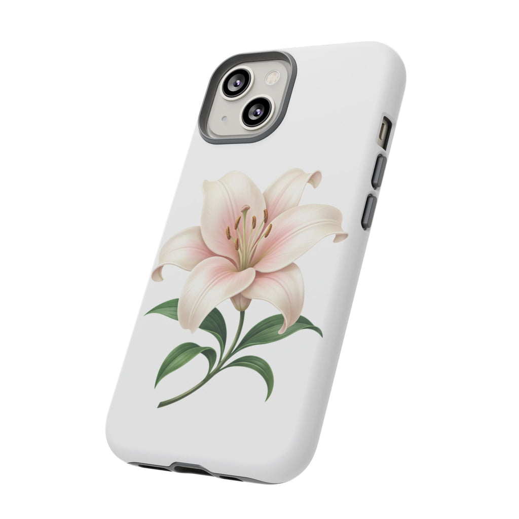 Floral Lily Phone Case — Pink Lily Tough Protective Cover