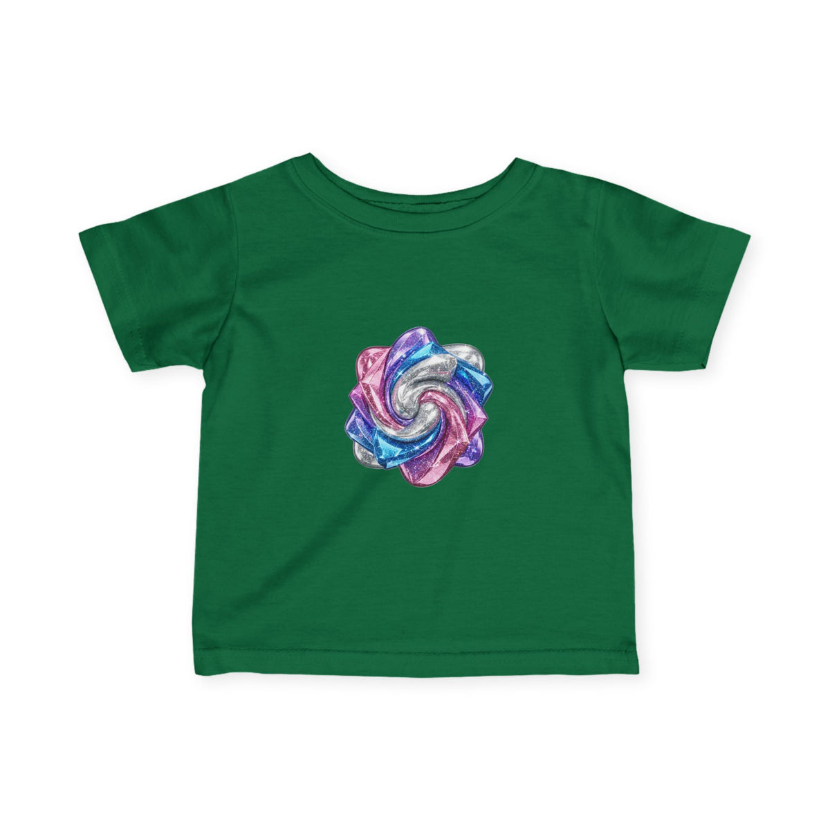 3D Glitter Design Infant Fine Jersey Tee
