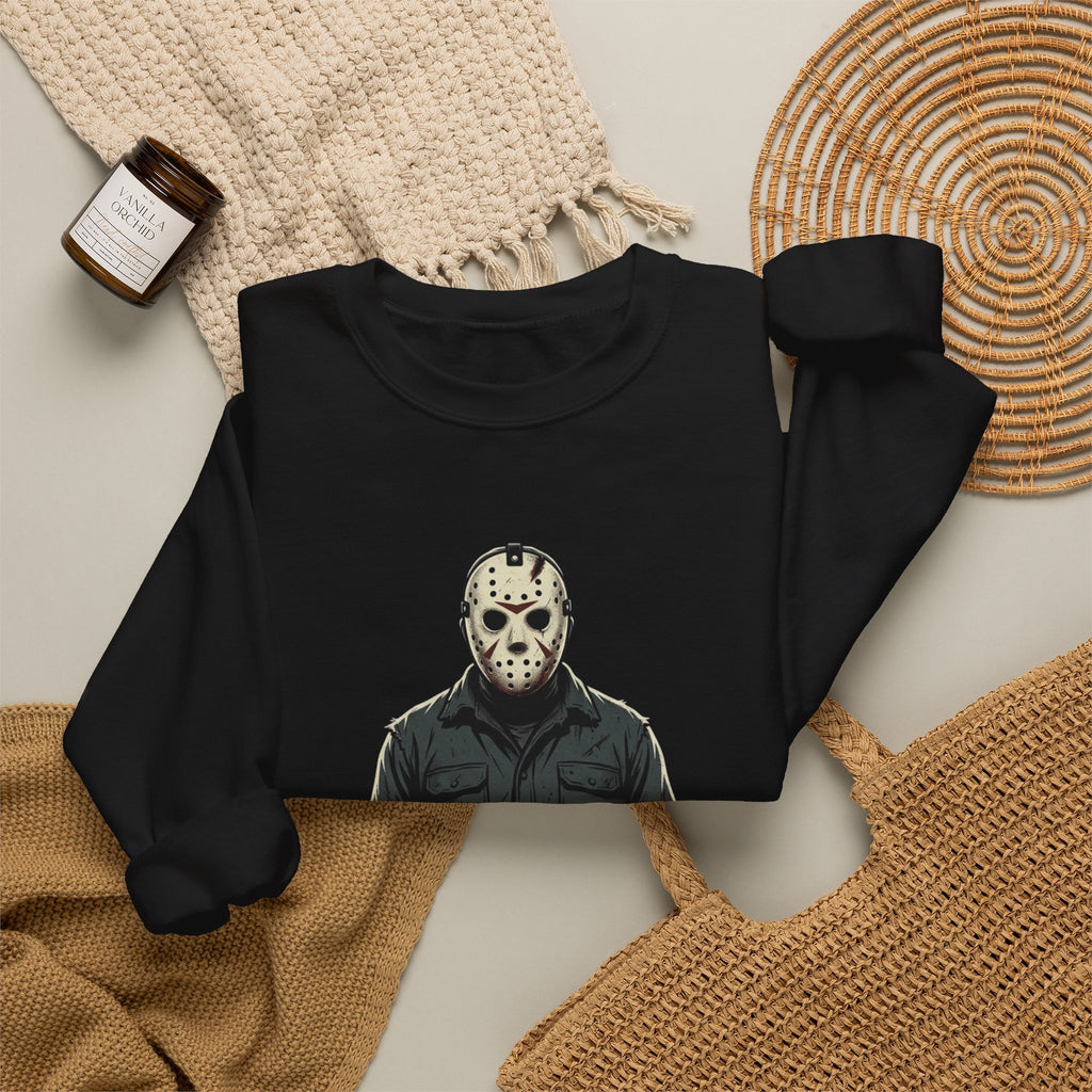 Jason Mask Sweatshirt - Horror Crewneck for Fans of Friday the 13th
