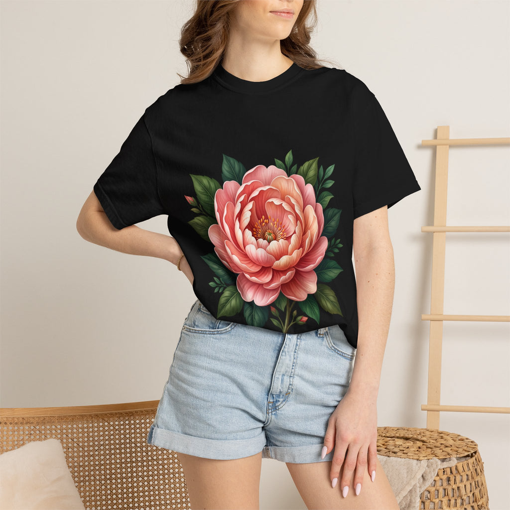Peony Bloom T-Shirt — Vintage Floral Graphic Tee
