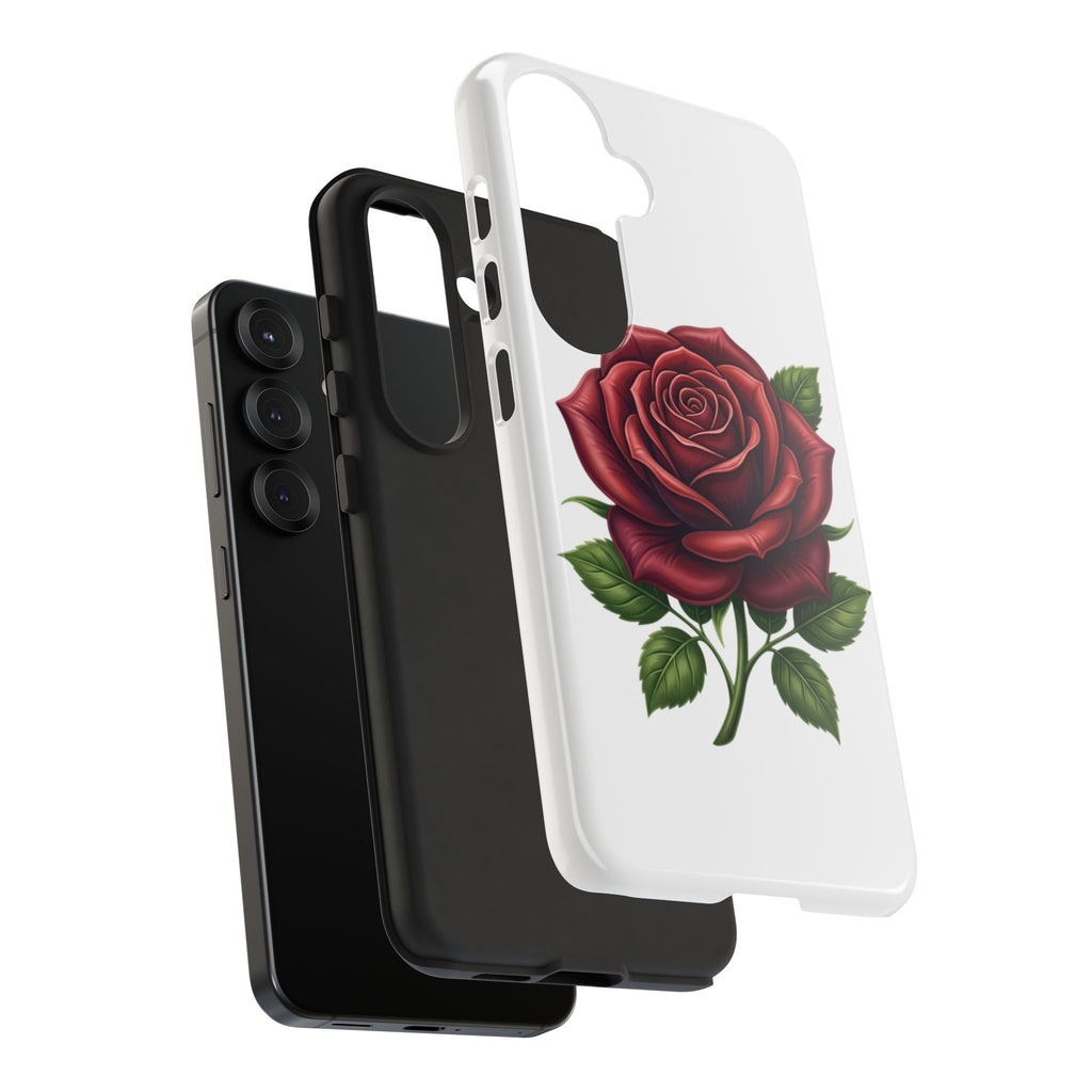 Rose Phone Case — Vintage Red Rose Floral Protective Cover
