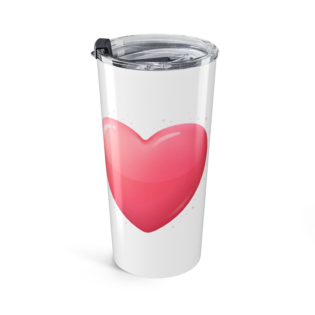 20oz Heart Bubble Tumbler - Pink Cute Travel Cup
