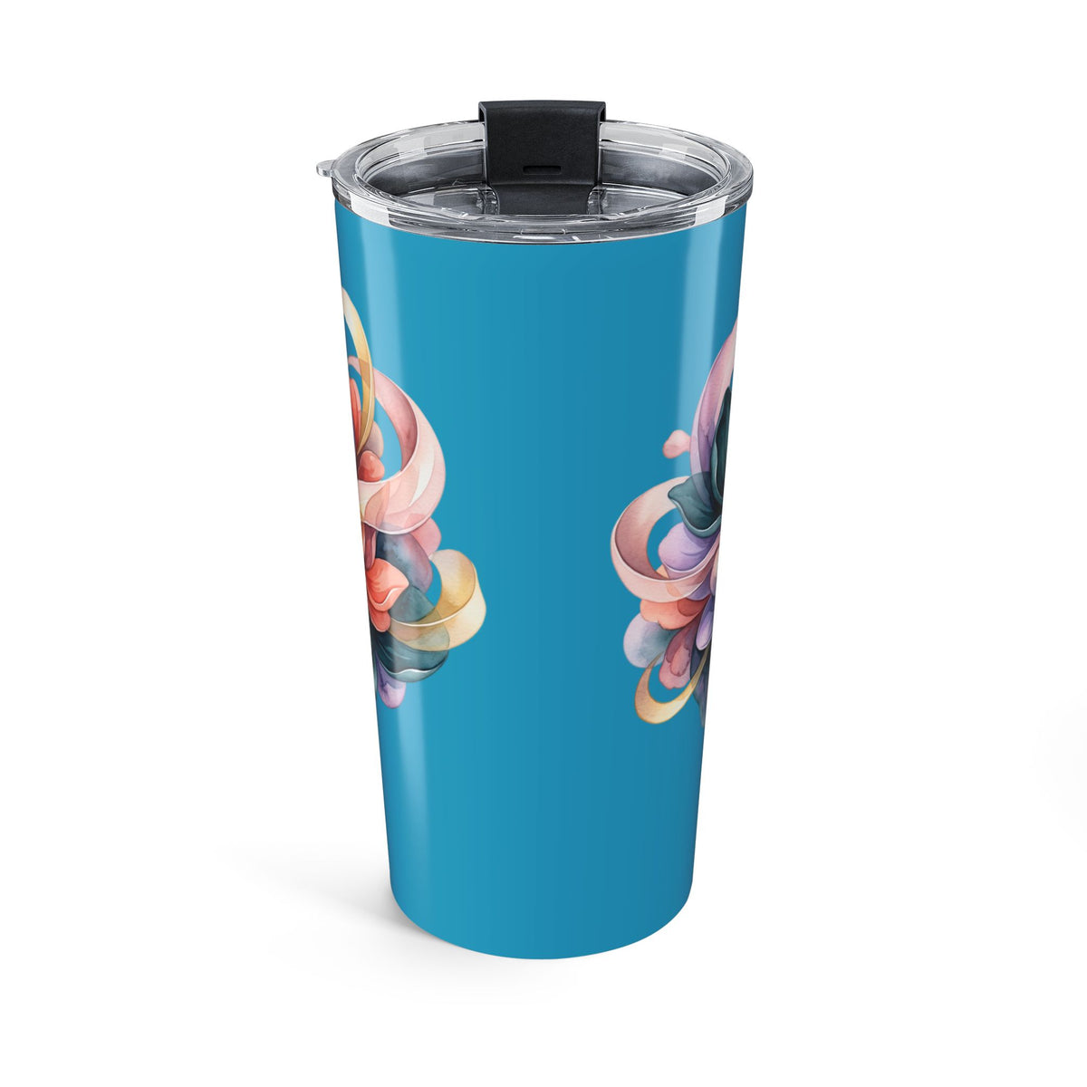 20oz Floral Swirl Tumbler — Colorful Abstract Flower Travel Mug
