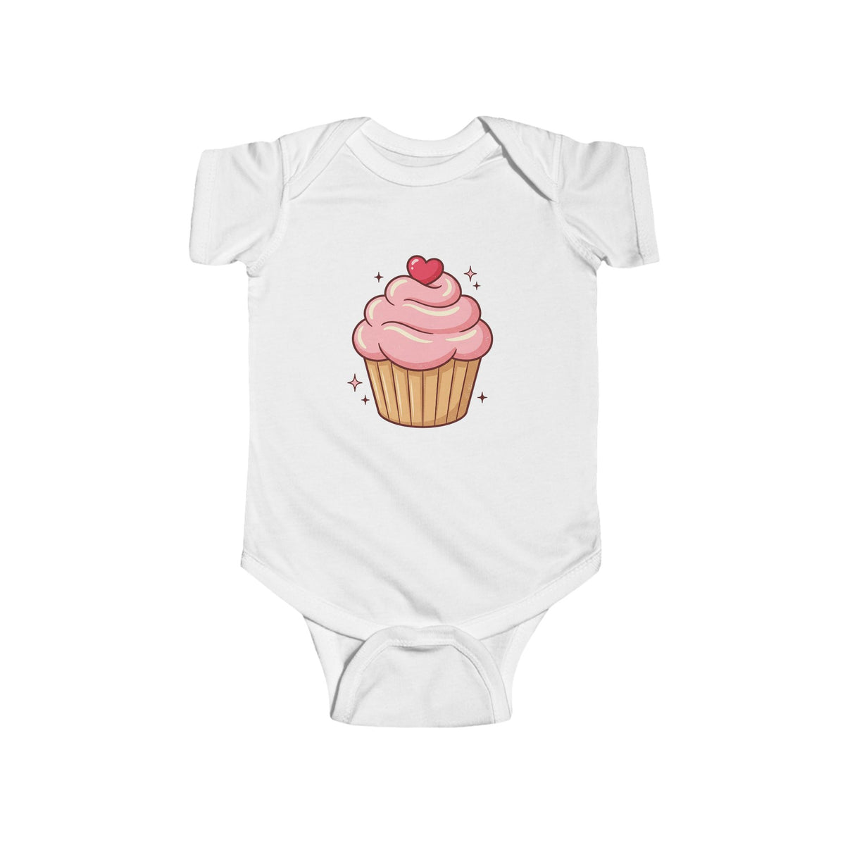 Pink Cupcake Infant Fine Jersey Bodysuit
