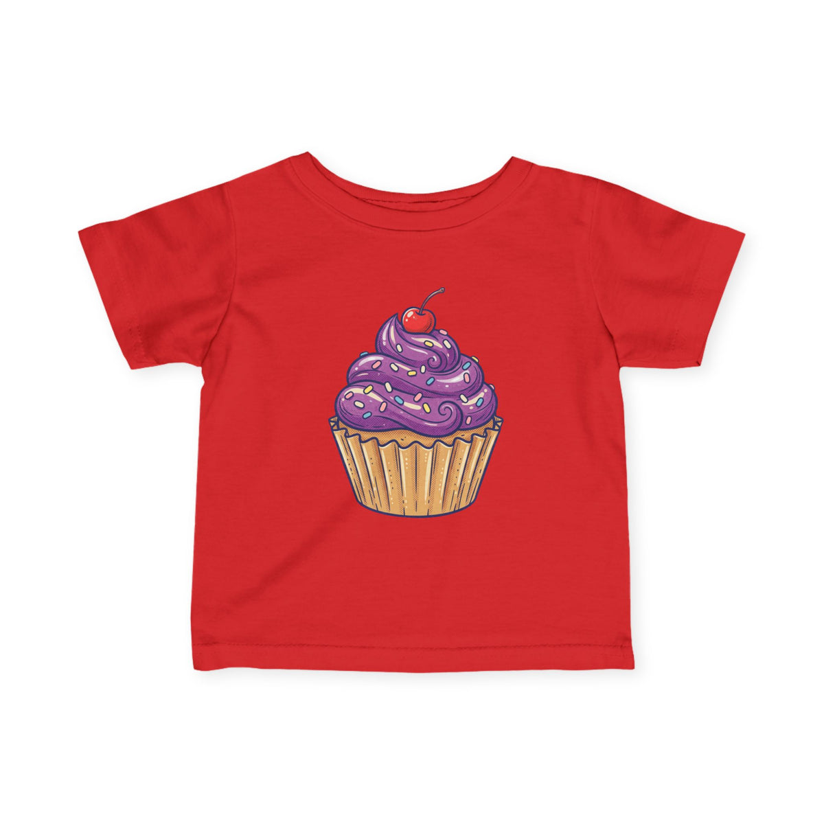 Purple Cupcake Infant Fine Jersey Tee