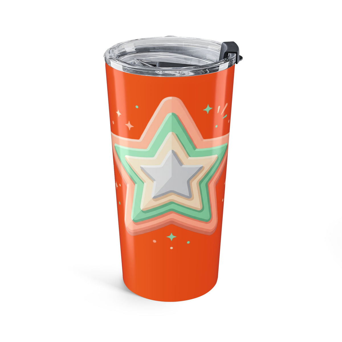 Star Design Tumbler 20oz Orange