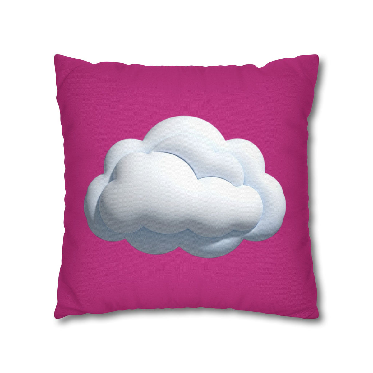 Cloud Graphic Pillowcase - Magenta Decorative Square Throw Pillow Cover