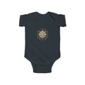 Infant Bodysuit with Gold Compass Mandala — Baby Shower, Nautical & Boho Newborn Gift