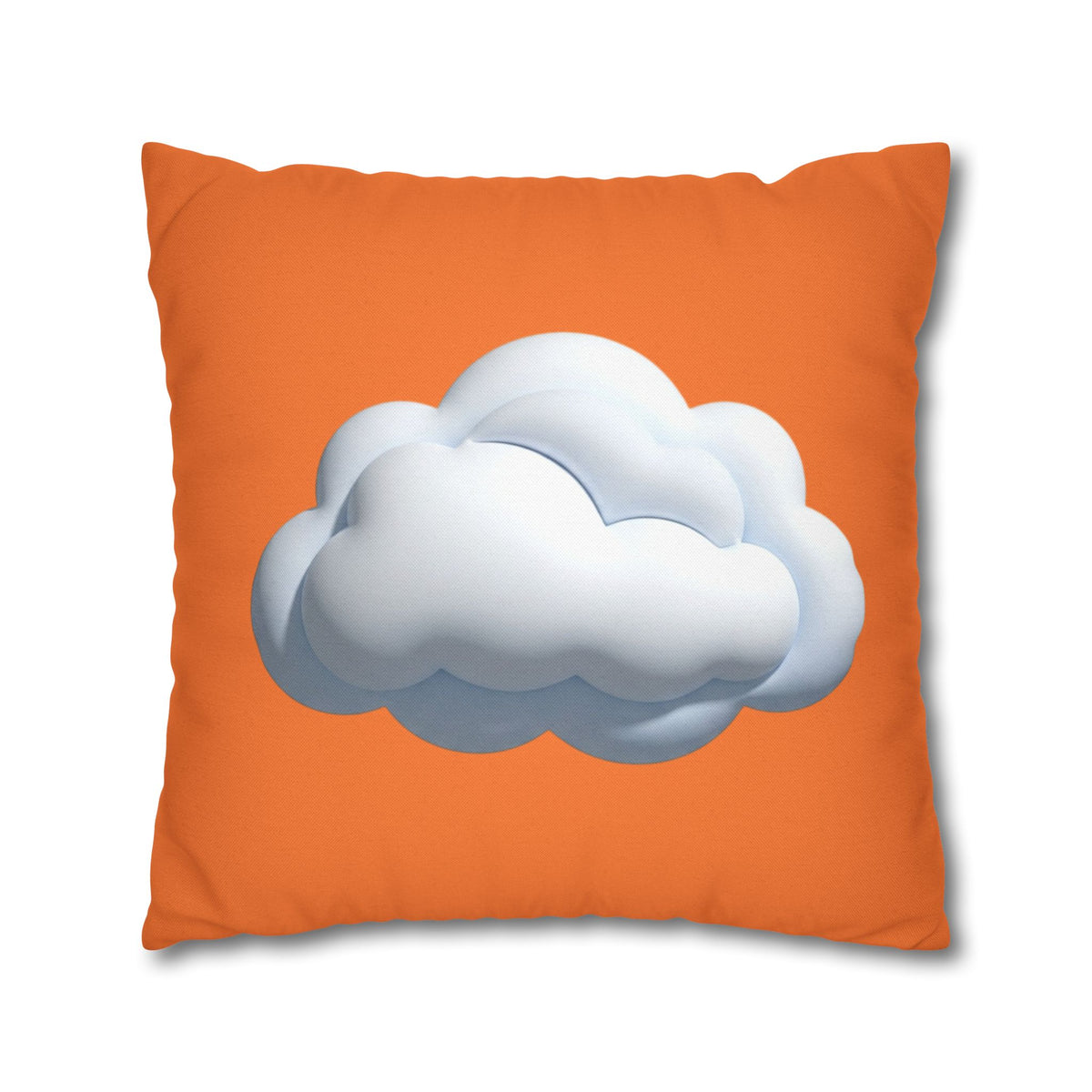 Cloud Graphic Orange Pillowcase — Orange Decorative Throw Pillow Cover
