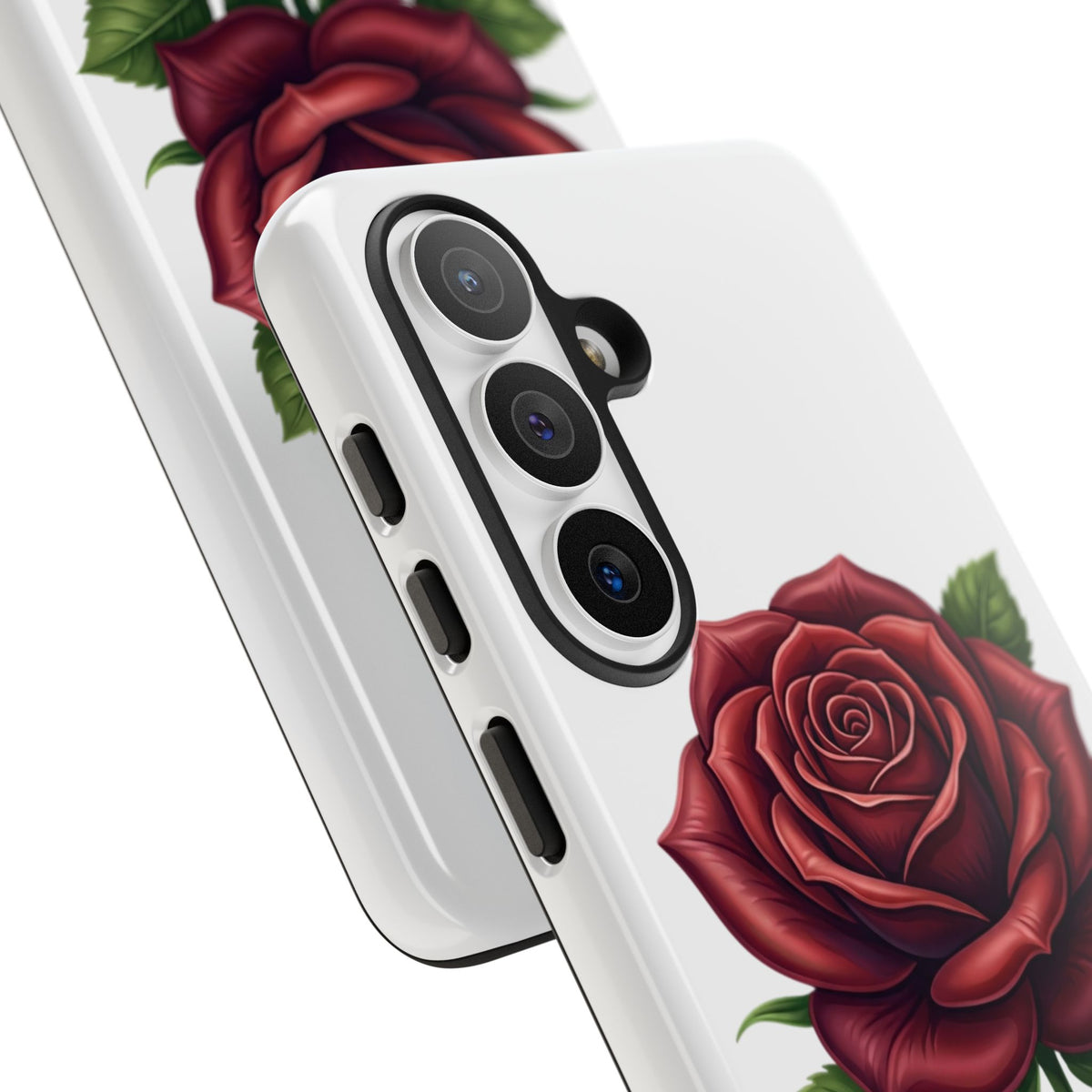 Rose Phone Case — Vintage Red Rose Floral Protective Cover